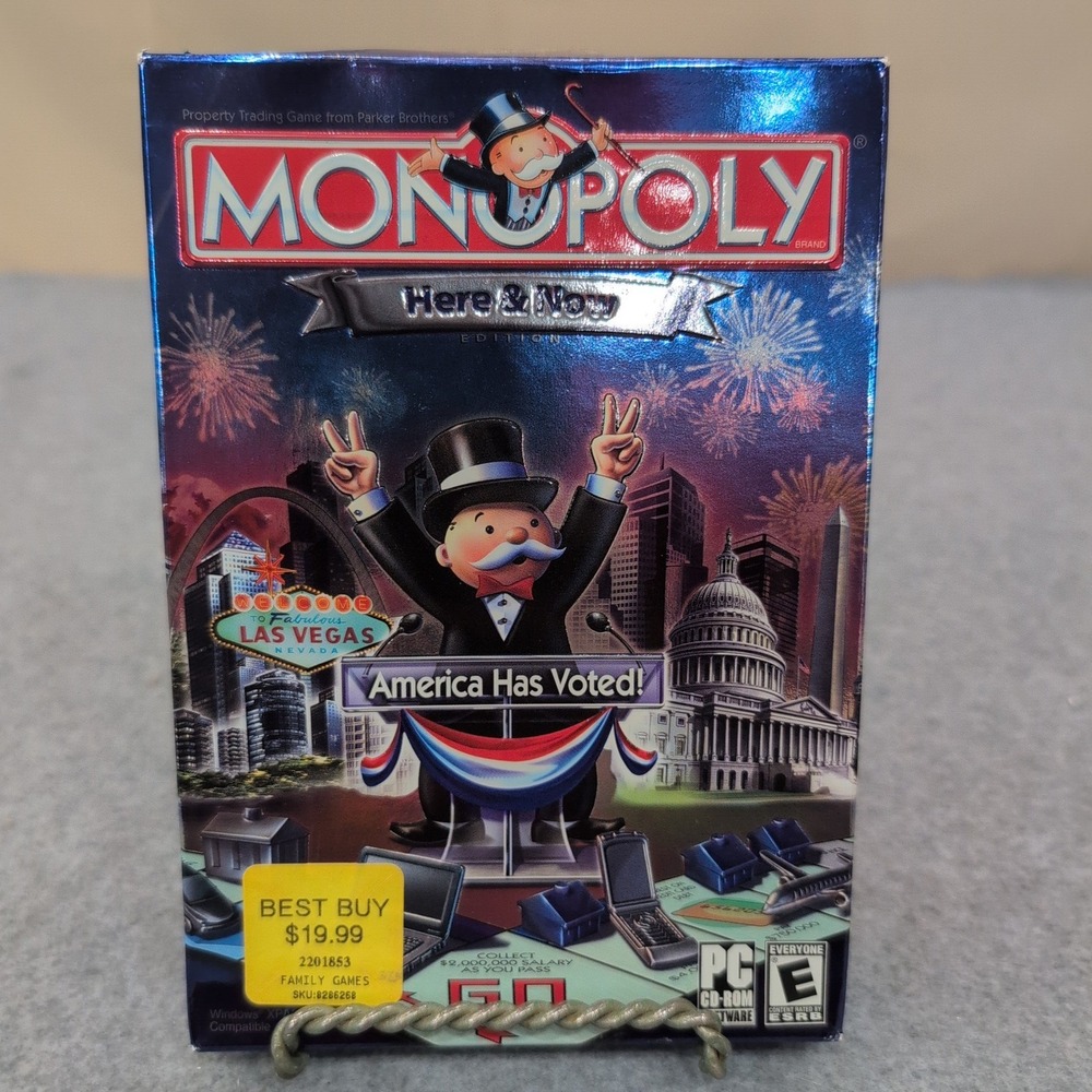 Monopoly‎ Here & Now Edition PC CD-ROM Game America Has Voted Parker Brothers